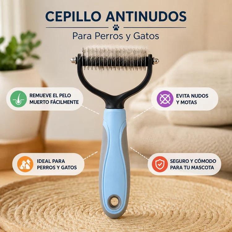 "CepiPet":  Cepillo corta nudos para mascotas